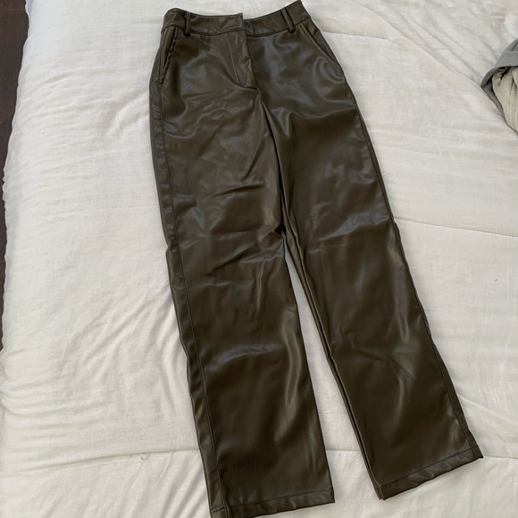 STRAIGHT LEG LEATHER PANT - Picture 2 of 3
